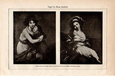 LAMINA V27271: Autorretratos de Isabel Vigee Le Brun