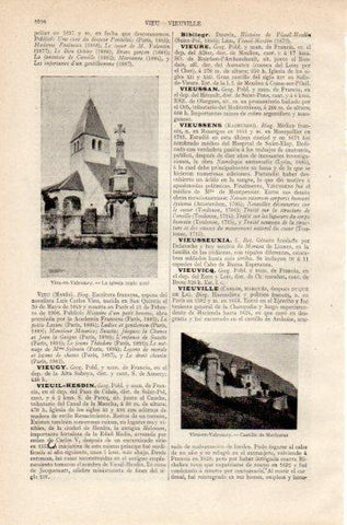 LAMINA V27269: Iglesia y castillo de Cachuraz en Vieu-en-Valromey