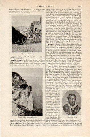 LAMINA V27268: Los Escollos blancos y calle de Vieste, Italia