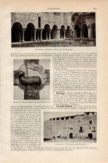 LAMINA V27289: Palacio y claustro del monasterio de Vilabertran
