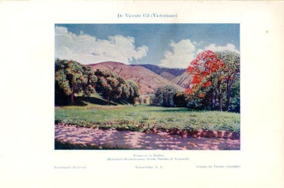 LAMINA V27430: Primavera en Gamboa por V. de Vicente Gil