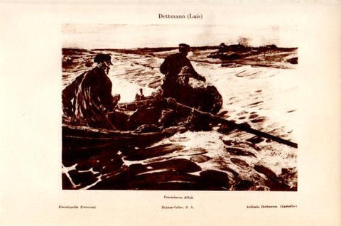 LAMINA V27429: Desembarco dificil por L. Dettmann