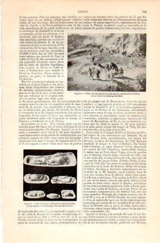 LAMINA V27465: Vista excavaciones en Tebas, Egipto