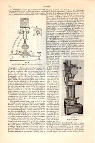 LAMINA V27460: Maquina Pomey y Voulet para ensayos de dureza