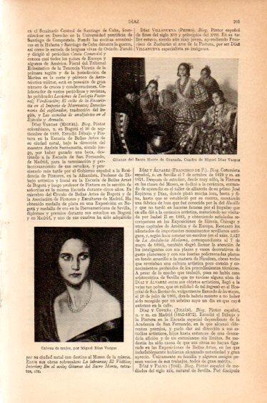 LAMINA V27414: Gitanas del Sacro Monte de Granada por M. Diaz Vargas
