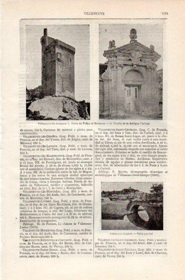 LAMINA V27387: Torre y de Felipe II en Villeneuve-les-Avignon