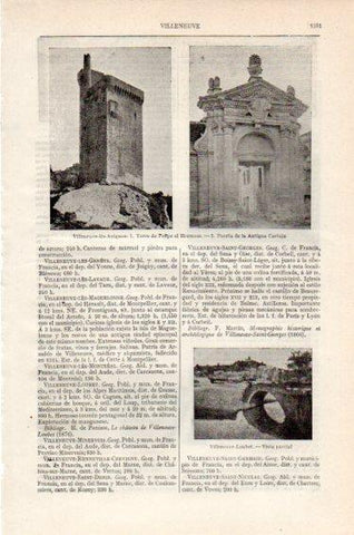LAMINA V27387: Torre y de Felipe II en Villeneuve-les-Avignon