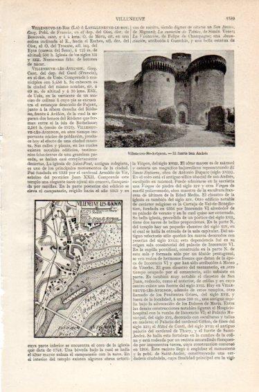 LAMINA V27386: Plano y fuerte San Andres en Villeneuve-les-Avignon