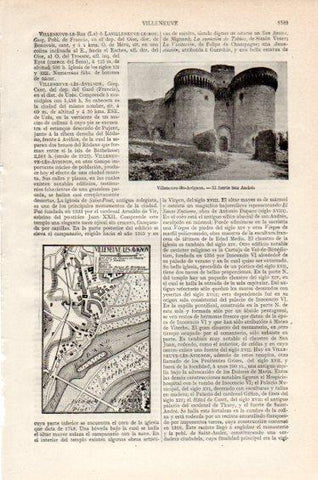 LAMINA V27386: Plano y fuerte San Andres en Villeneuve-les-Avignon