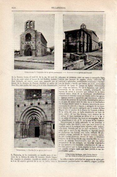 LAMINA V27377: Vistas de la iglesia de Villaviciosa