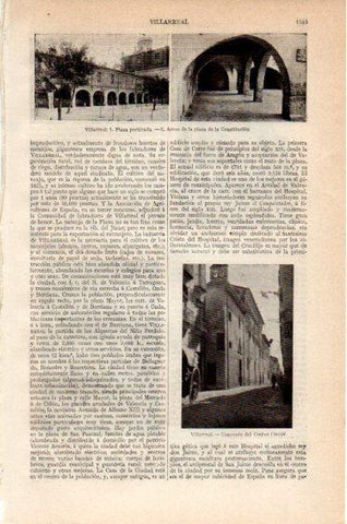 LAMINA V27372: Plaza y convento del Corpus Christi en Villareal