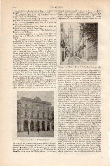 LAMINA V27366: Ayuntamiento y torre de la iglesia de Villanueva y Geltru