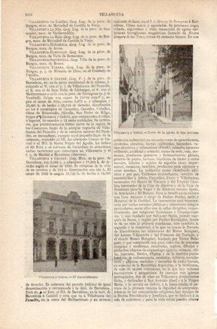 LAMINA V27366: Ayuntamiento y torre de la iglesia de Villanueva y Geltru