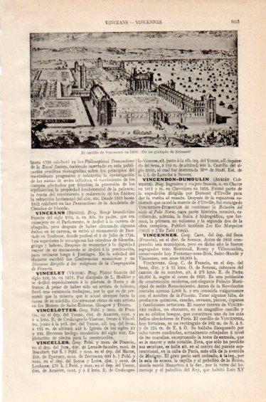 LAMINA V27399: Castillo de Vincennes en 1666 por Brissart