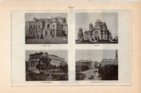 LAMINA V26695: Catedral y teatros en Riga