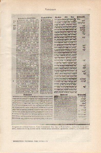 LAMINA V26720: Poliglota del Cardenal Cisneros Vetus Testamentum
