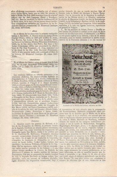 LAMINA V26719: Portada de la Biblia de Lutero 1541