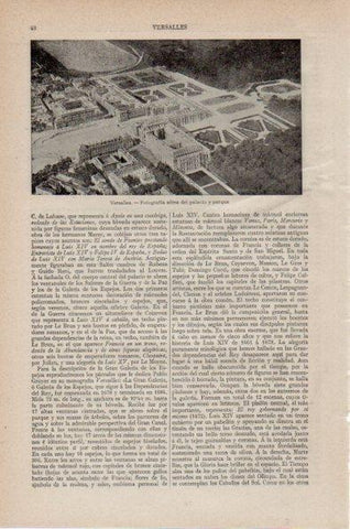 LAMINA V26712: Vista aerea del Palacio y jardines de Versalles
