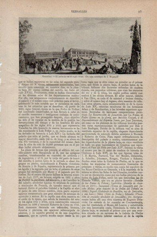 LAMINA V26711: Palacio de Versalles en siglo XVIII por J. Rigaud