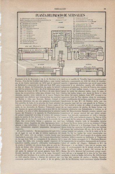 LAMINA V26710: Planta pisos 1 y 2 del Palacio de Versalles