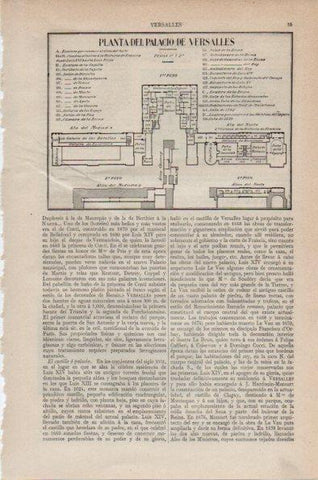 LAMINA V26710: Planta pisos 1 y 2 del Palacio de Versalles