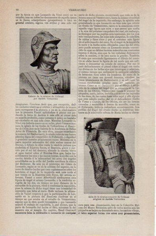 LAMINA V26708: Cabeza estatua de Colleoni por A. Verrocchio