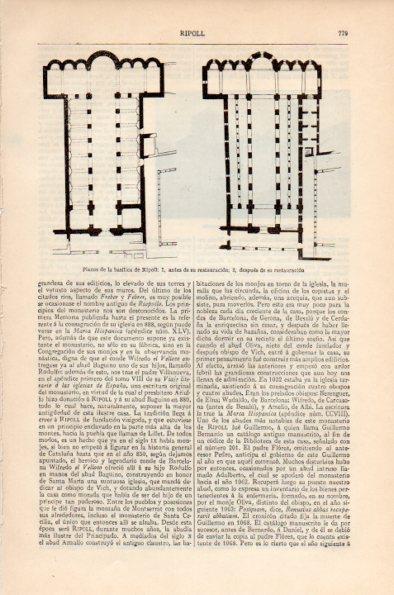 LAMINA V26605: Planos de la basilica de Ripoll