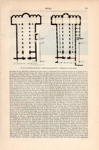 LAMINA V26605: Planos de la basilica de Ripoll