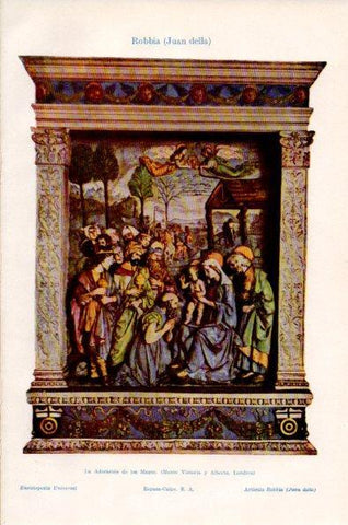 LAMINA V26634: La Adoracion de los Magos por Juan della Robbia