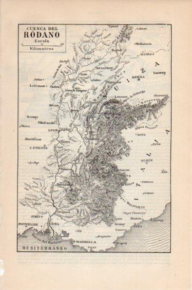 LAMINA V26659: Mapa de la cuenca del Rodano