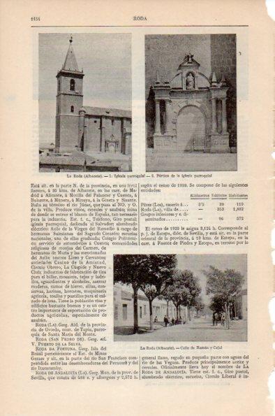 LAMINA V26658: Iglesia y calle en La Roda, Albacete