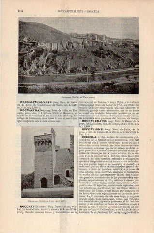 LAMINA V26643: Vista y castillo de Roccaraso