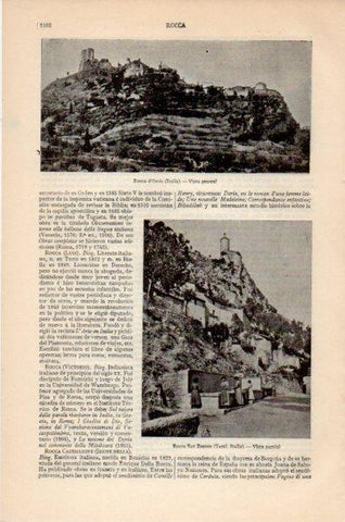 LAMINA V26642: Vista de Rocca d'Orcia y Rocca San Zenone