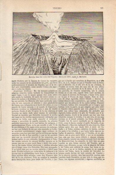 LAMINA V26736: Seccion del crater del Vesubio segun Malladra 1927