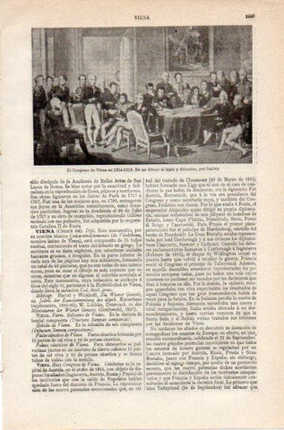LAMINA V26831: Congreso de Viena en 1814-1815 por Isabey