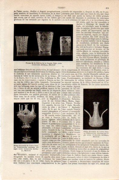 LAMINA V26815: Piezas de vidrio de la fabrica de la Granja siglo XVIII