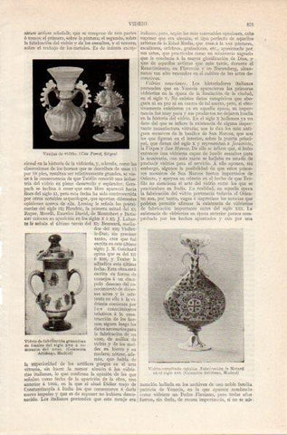 LAMINA V26813: Vasijas de vidrio