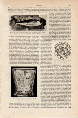 LAMINA V26810: Vaso de vidrio de santa Edvigia