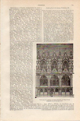 LAMINA V26803: Vidrieras de Santa Catalina iglesia en Oppenheim