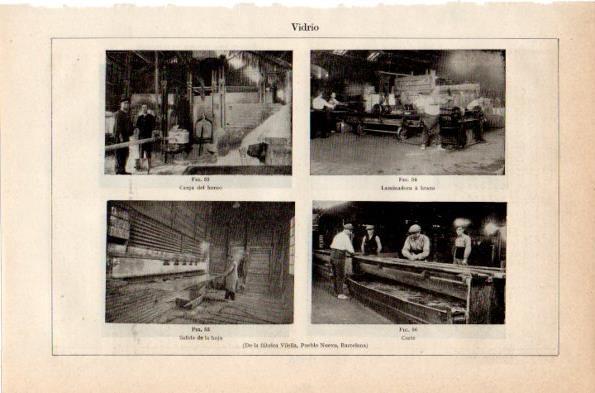 LAMINA V26852: Interiores de la fabrica de vidrio Vilella en Barcelona