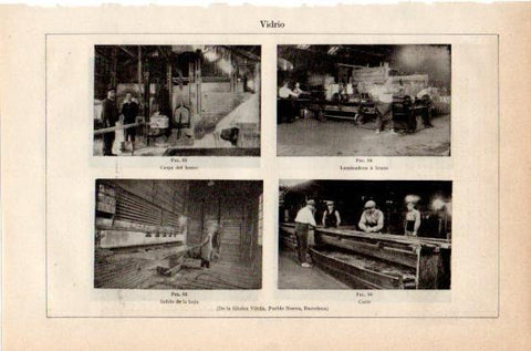 LAMINA V26852: Interiores de la fabrica de vidrio Vilella en Barcelona