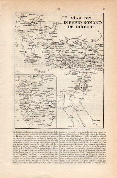 LAMINA V26750: Mapa de las vias del Imperio Romano de Oriente