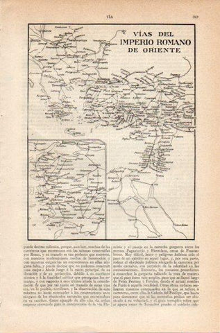 LAMINA V26750: Mapa de las vias del Imperio Romano de Oriente