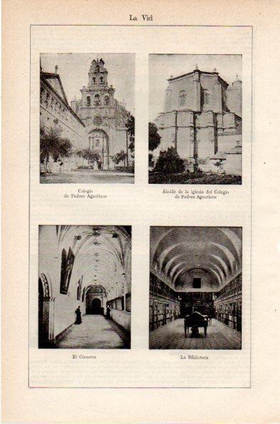 LAMINA V26793: Abside, colegio y biblioteca del Colegio de Padres Agustinos de La Vid