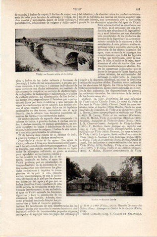 LAMINA V26789: Puente sobre el rio Allier en Vichy