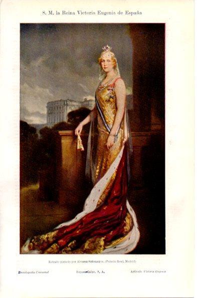 LAMINA V26780: Reina Victoria Eugenia por Alvarez Sotomayor