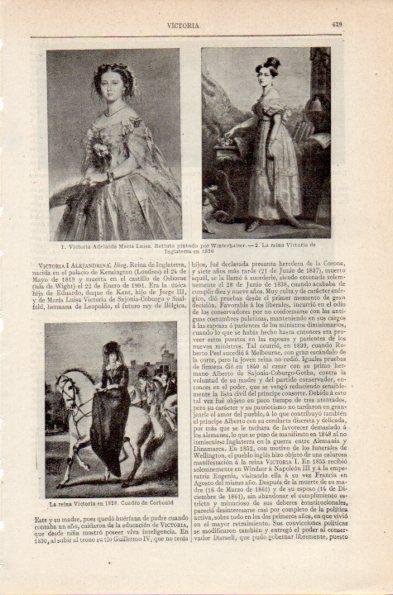LAMINA V26778: Reina Victoria de Inglaterra por Corbould