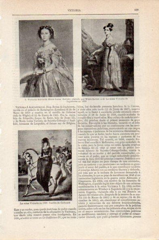 LAMINA V26778: Reina Victoria de Inglaterra por Corbould