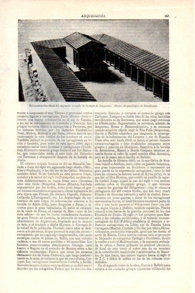 LAMINA V26432: Reconstruccion del templo de Serapis de Ampuries