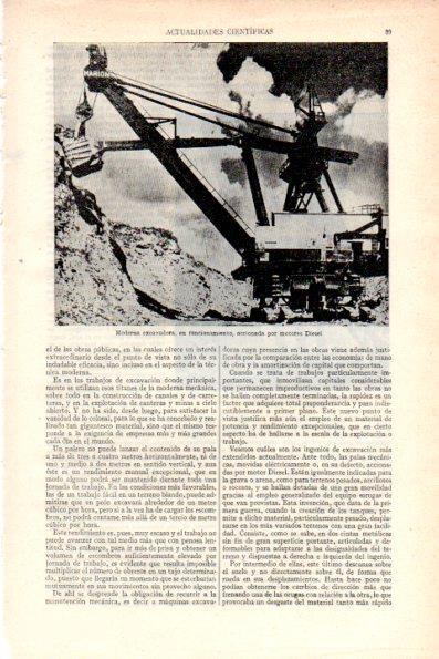 LAMINA V26421: Excavadora con motor diesel